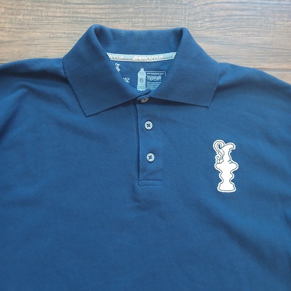 Cap America Other - Americas‎ Cup Polo Mens Large Blue Sailing Yatching Boating Boat 34 Embroidered